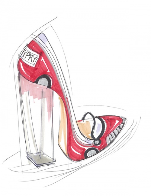 Sketch for Katy Perry Footwear, courtesy of Global Brands Group